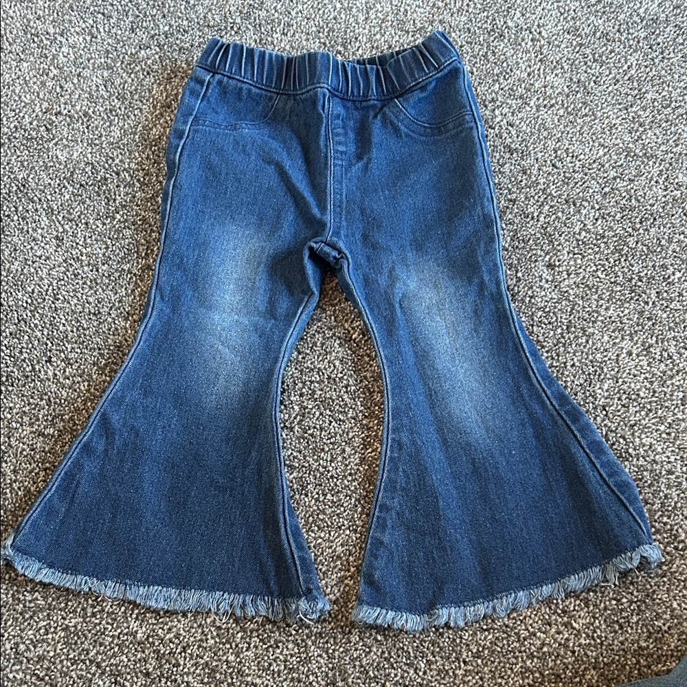 9-12 month Baileys blossoms Kids Blue Flared Denim Jeans